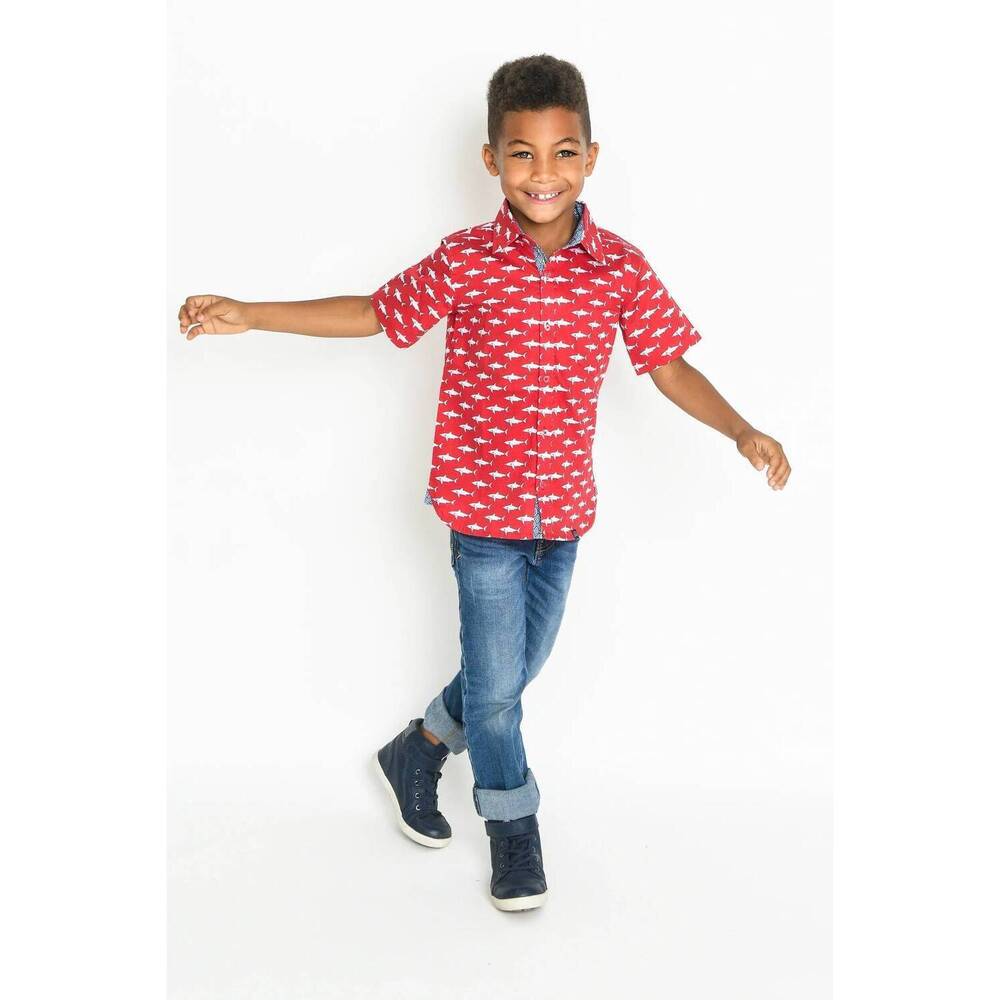 NEW TUKTUK DESIGNS mako shark shirt in red